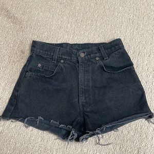 Vintage black Levi’s shorts